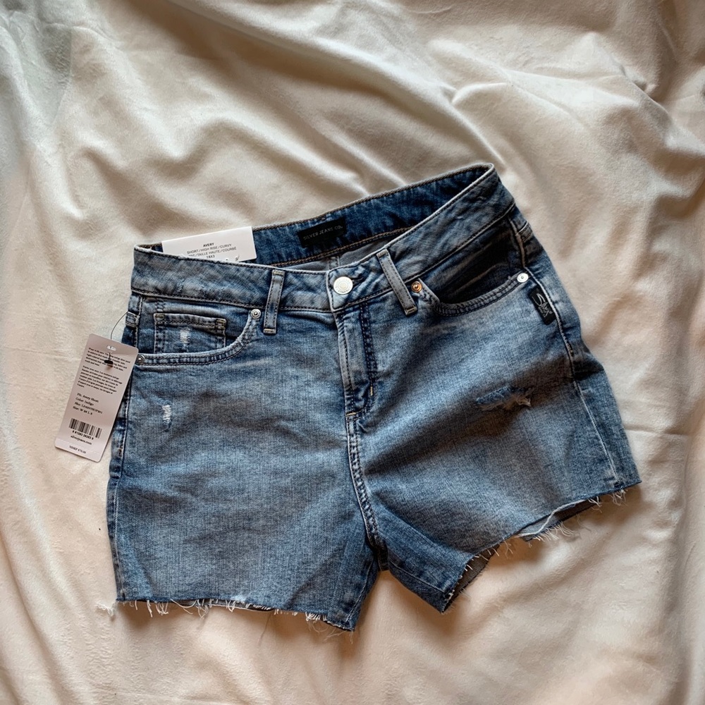 Silver Jean Shorts